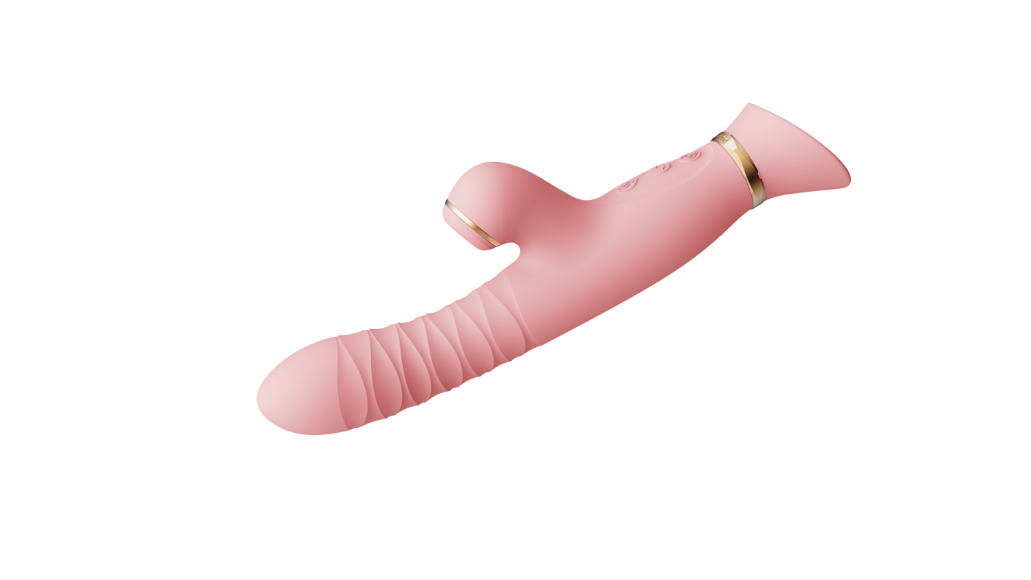 Вибратор-кролик Zalo Rose Rabbit Thruster, 25 см (светло-розовый)