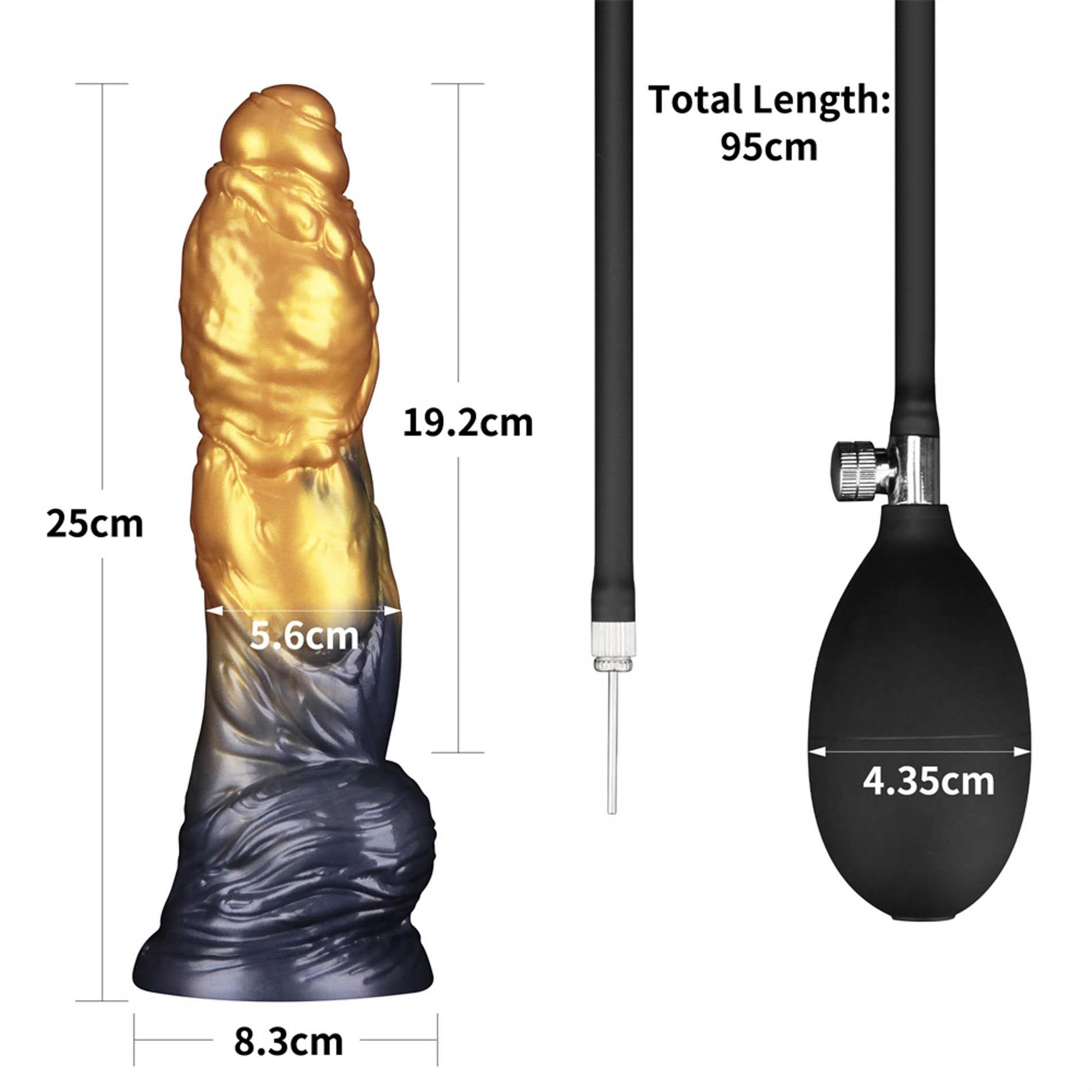 Фаллоимитатор Lovetoy Dual Density 10’’, 25.4 см (золотой)