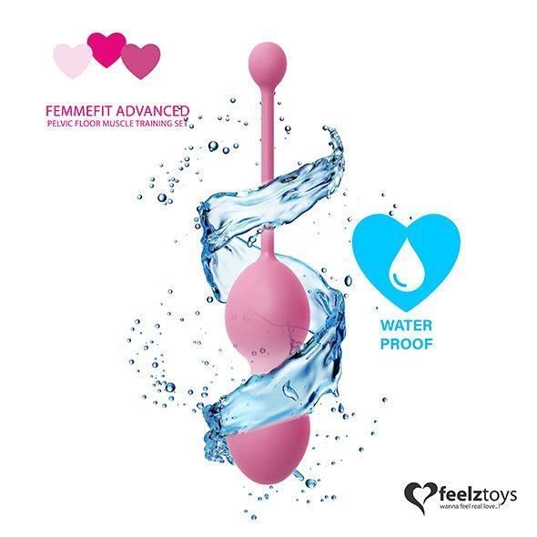 Вагинальные шарики FeelzToys FemmeFit Advanced, 3 шт (розовый)
