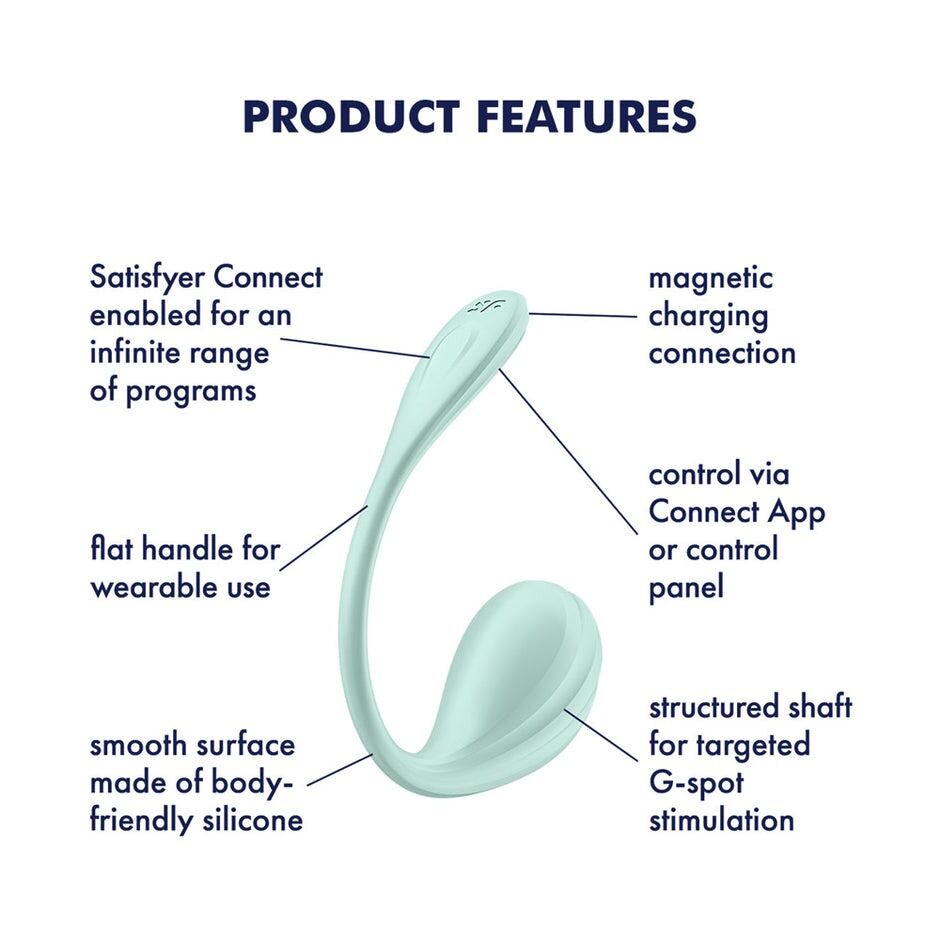 Виброяйцо Satisfyer Smooth Petal (мятный)