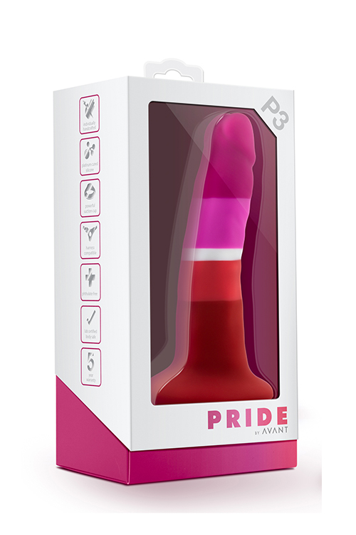 Фаллоимитатор Blush Avant Pride P3, 13.9 см (мульти)