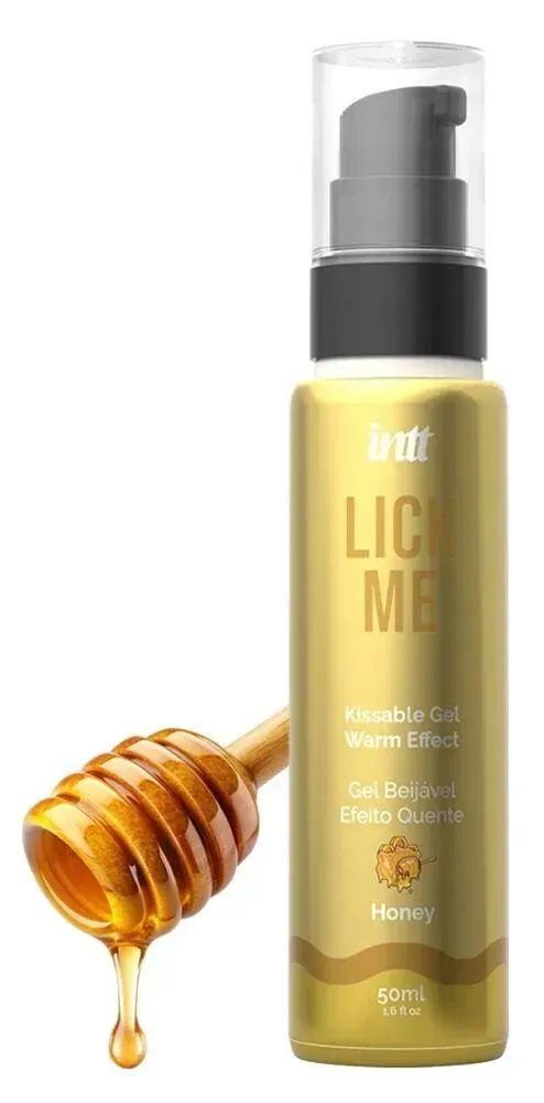 Оральный лубрикант с согревающим эффектом Intt Lick Me Kissable Gel мед, 50 мл