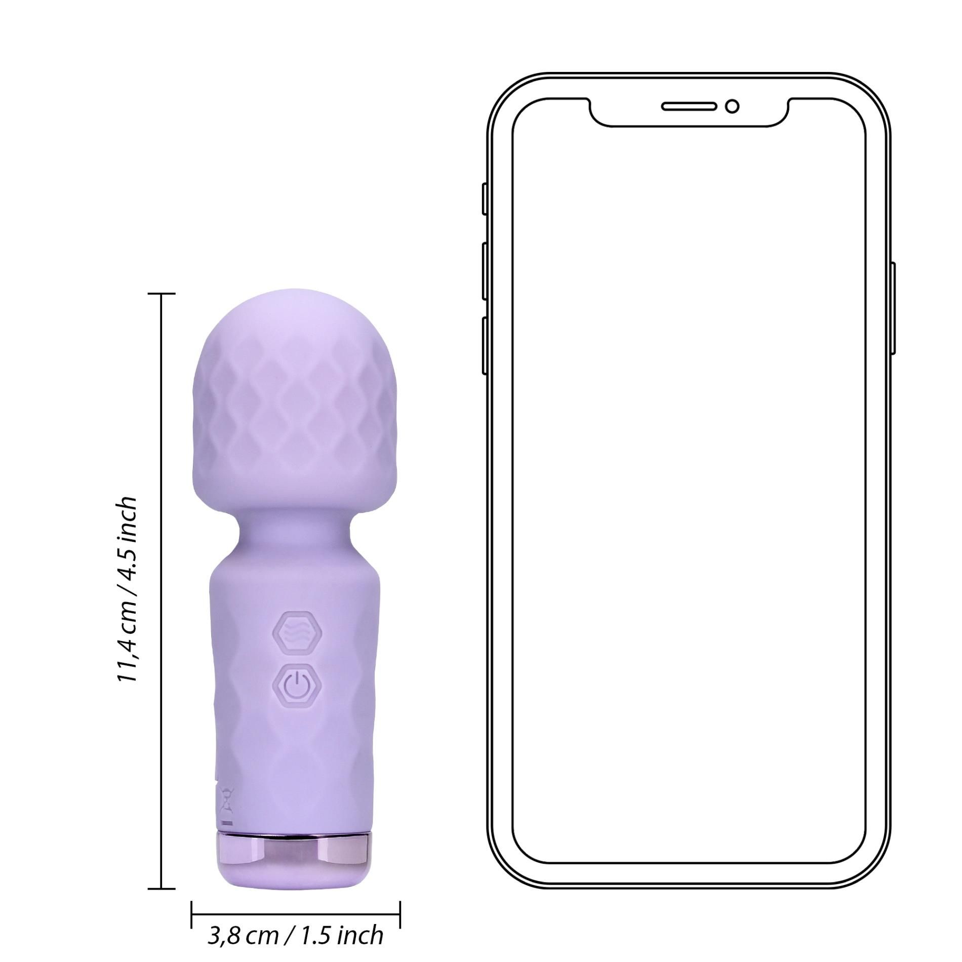 Мини-вибратор Loveline Mini Wand, 11.4 см (фиолетовый)