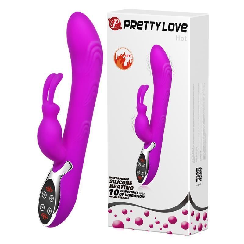 Вибратор-кролик Pretty Love Hot Bunny, 24 см (фиолетовый)
