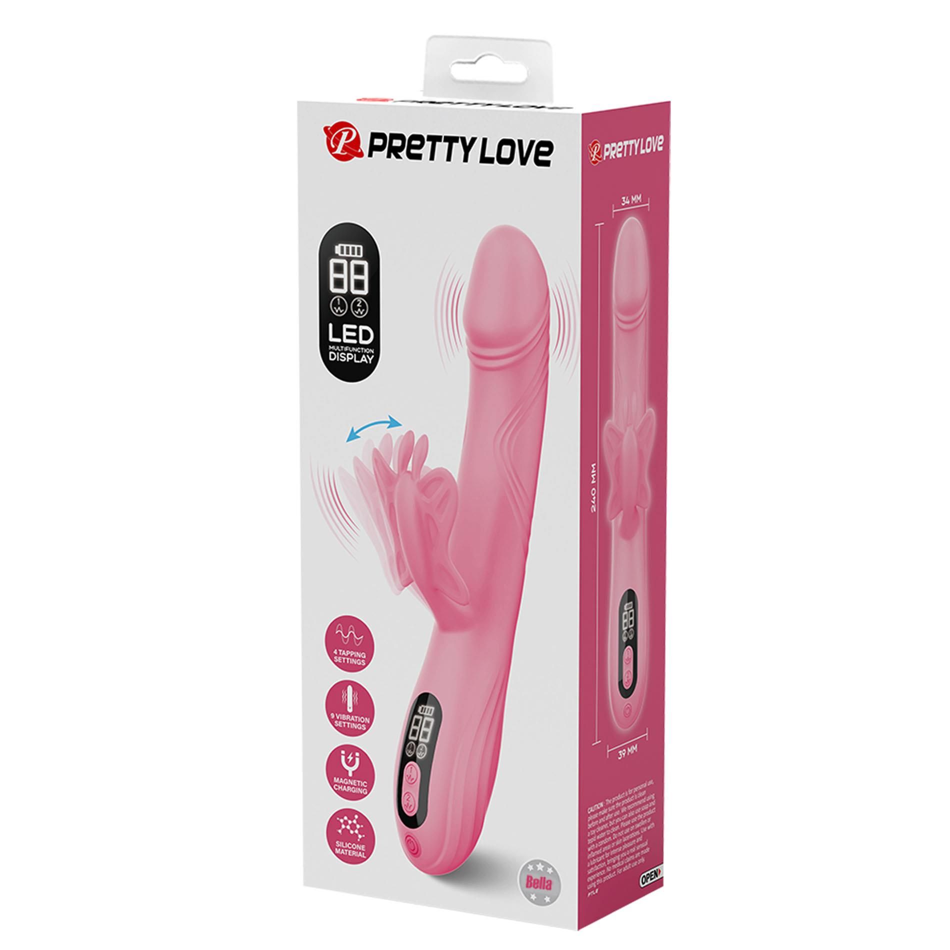 Вибратор-кролик Pretty Love Bella Pink, 24 см (розовый)