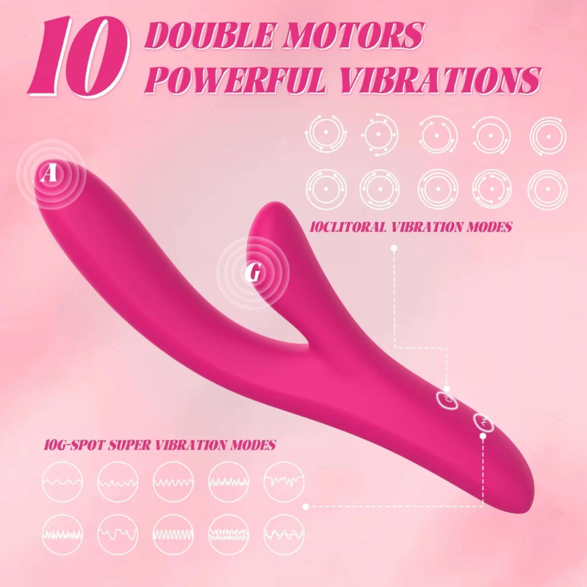 Вибратор-кролик Power Escorts Kinky Pleasure Y - Vibey, 23.5 см (розовый)