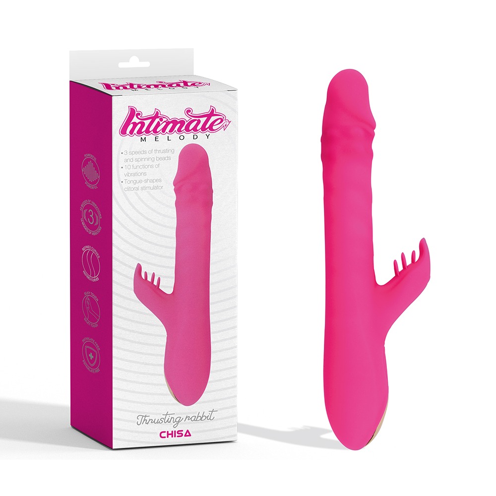 Вібратор-кролик Intimate Melody Thrusting Rabbit, 25.3 см (рожевий)