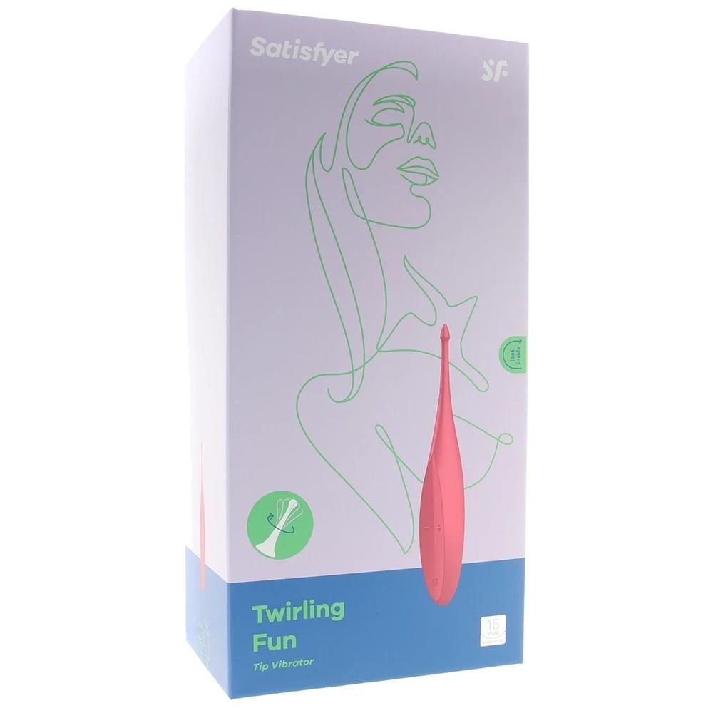 Вибратор для клитора Satisfyer Twirling Fun, 17.5 см (красный)