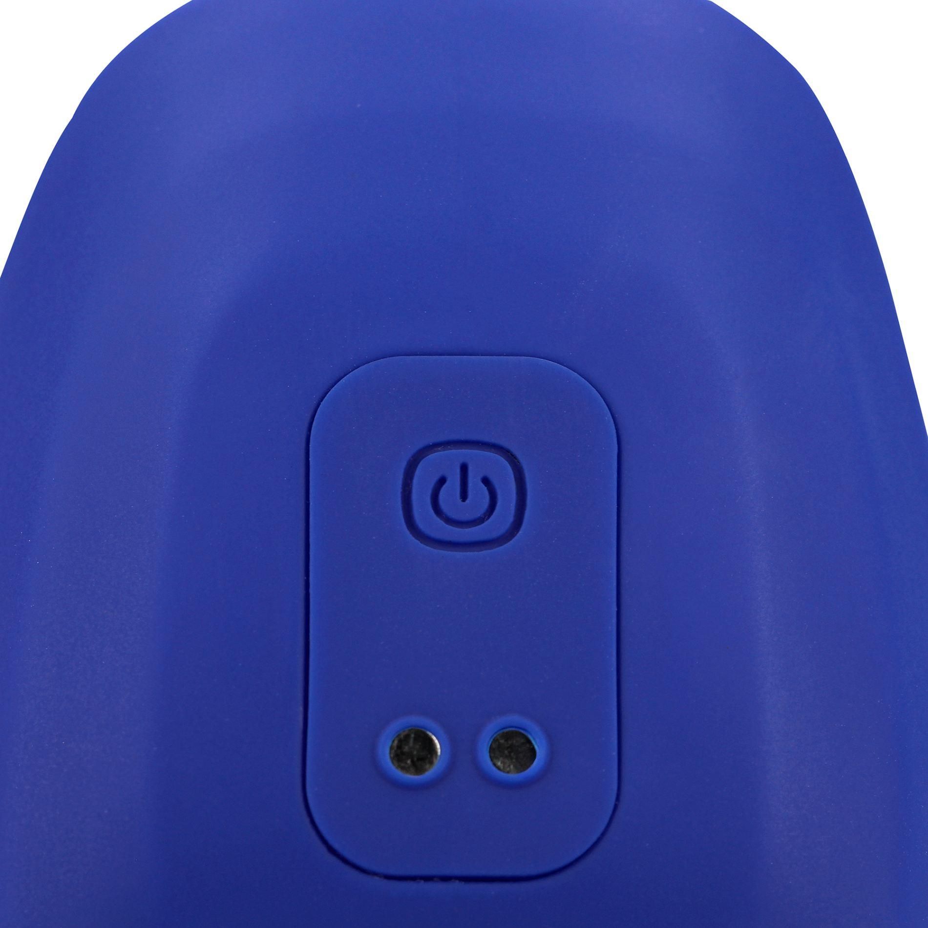 Мастурбатор с вибрацией Loveline Vibrating And Pulse Wave Stroker (синий)