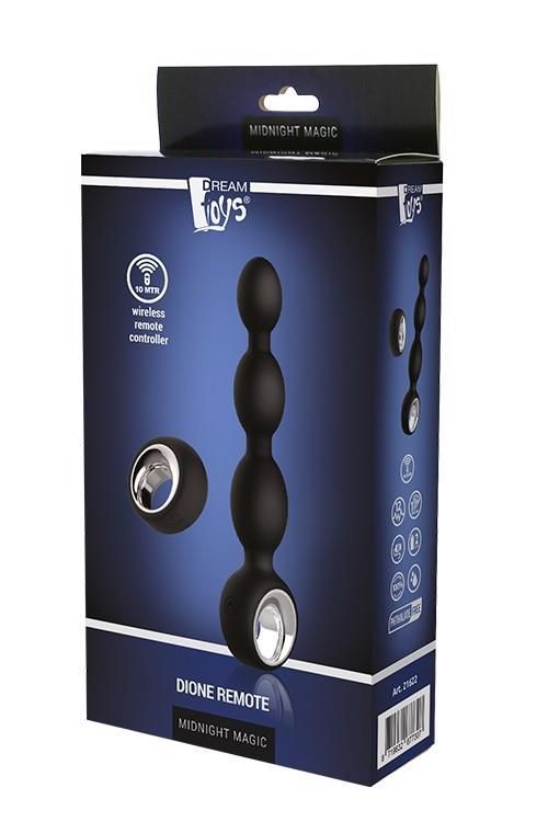 Анальна пробка Midnight Magic Dione Remote, 21,8 см (чорний)