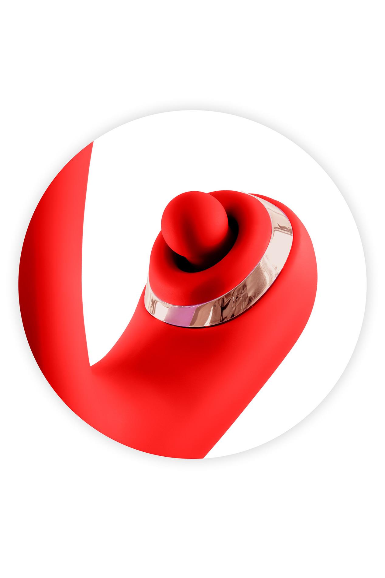 Wibrator królik Yoba Joyfully with Tapotem, 25 cm (czerwony)