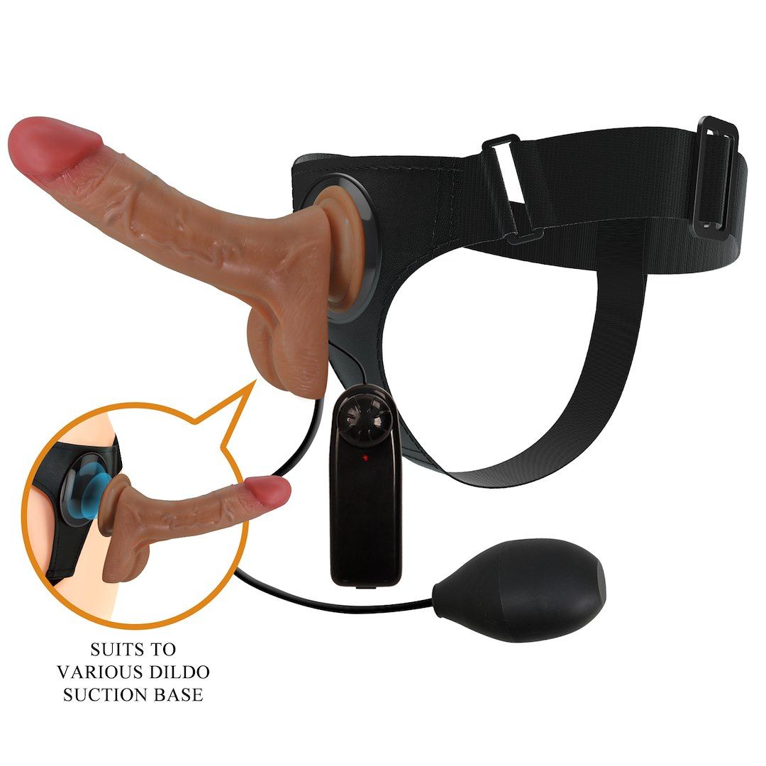 Strap-on Pretty Love Oher, 20 cm (brązowy)