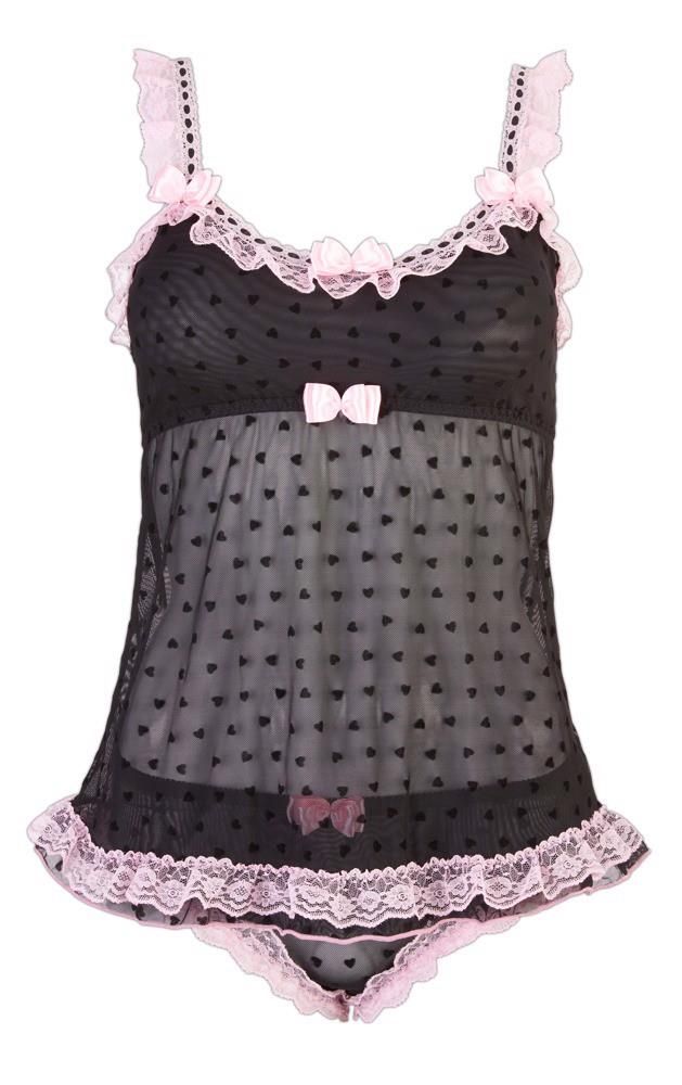 Комплект Cottelli Top and Panties, M (черный)