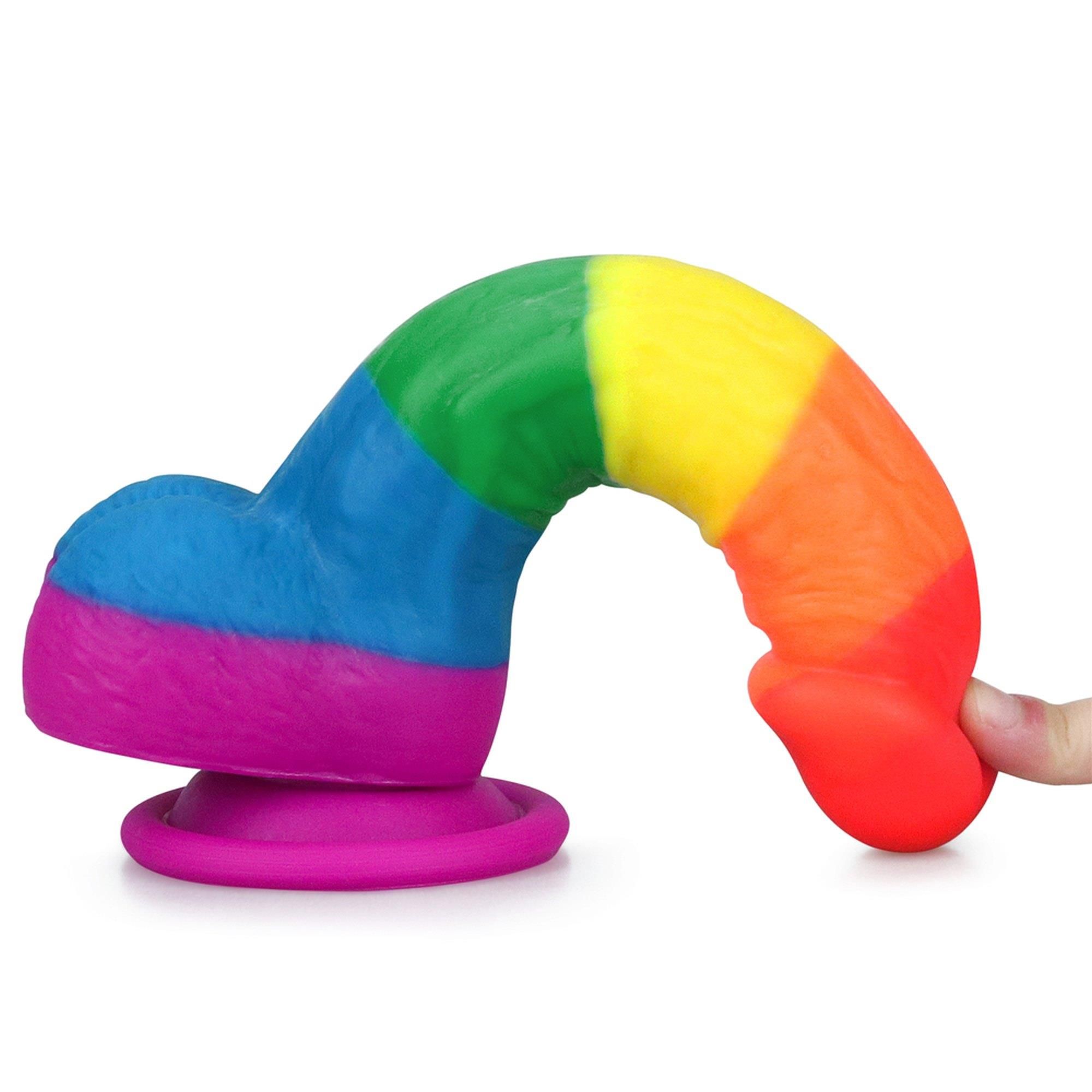 Фаллоимитатор LoveToy Prider Dildo 8", 20.5 см (радужный)