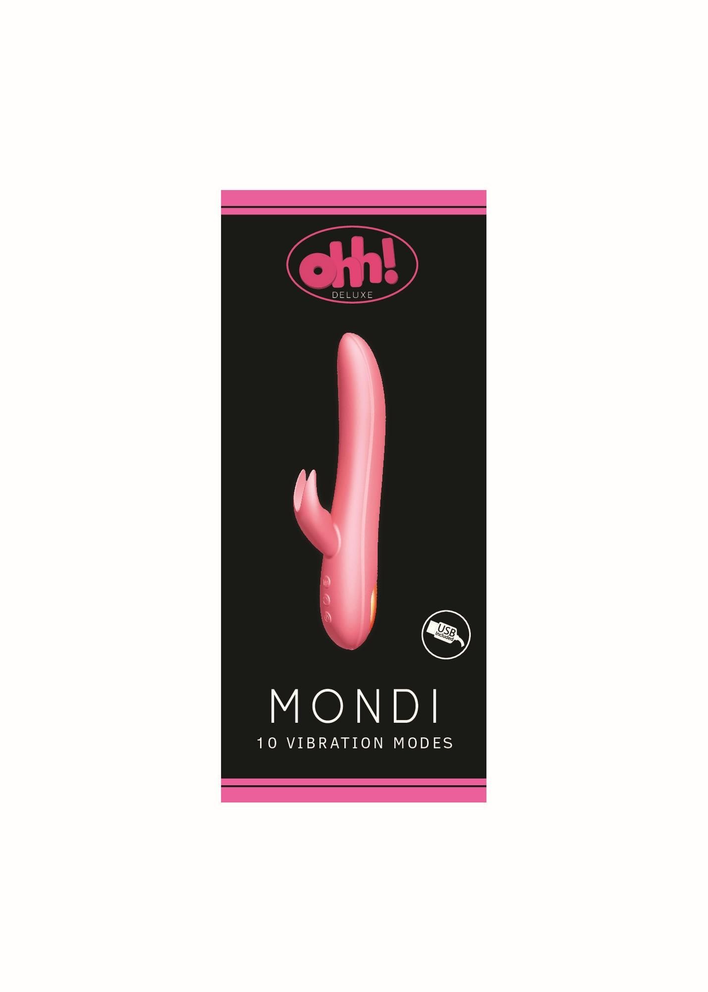 Вибратор-кролик Ohh Mondi, 20.8 см (розовый)