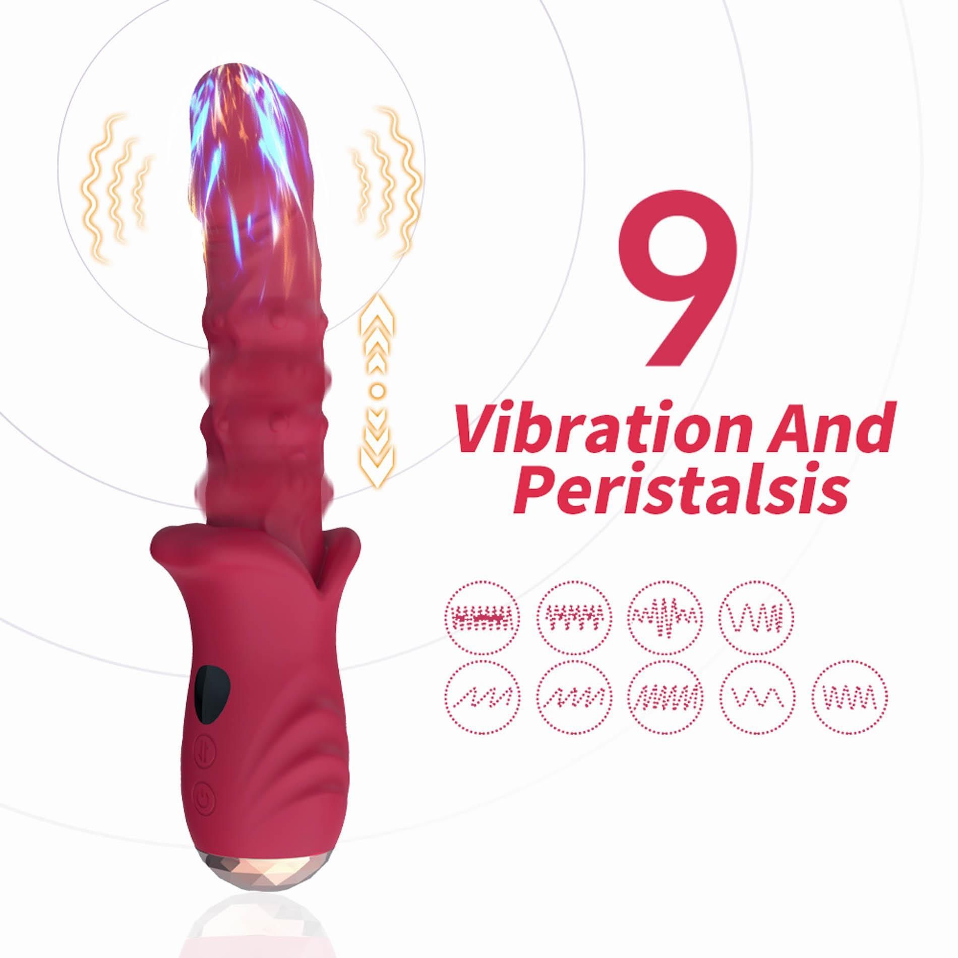 Wibrator B-Series Joy Dick Red, 21.7 cm (czerwony)