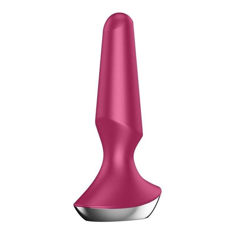 Анальна пробка, Satisfyer Plug-ilicious 2, 14 см (малиновий)