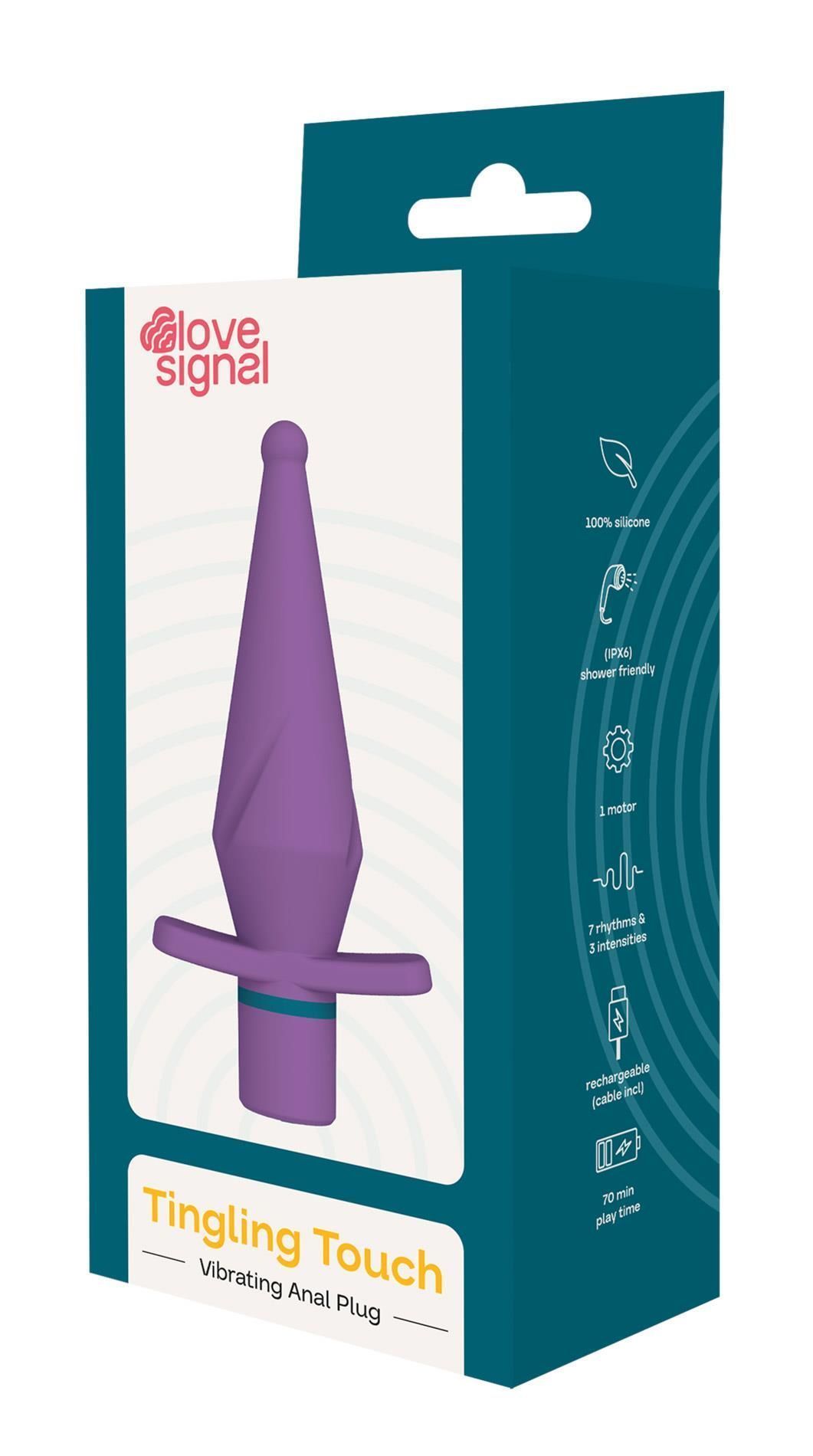 Korek analny Dream Toys Tingling Touch, 13 cm (fioletowy)