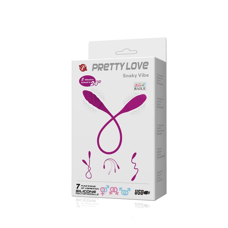 Виброяйцо Pretty Love Snaky Vibe, 60 см (розовый)