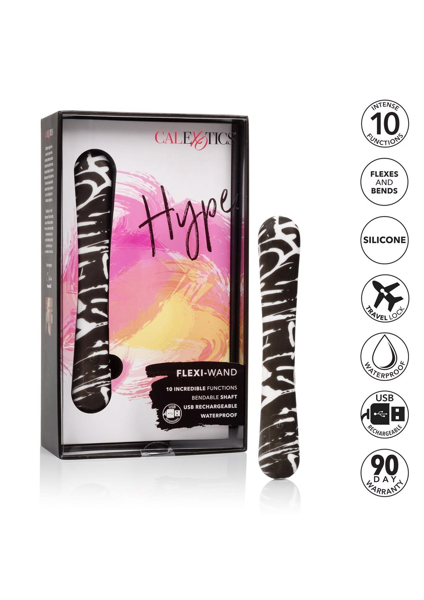 Вибратор CalExotics Hype FlexiWand, 14 см (мульти)