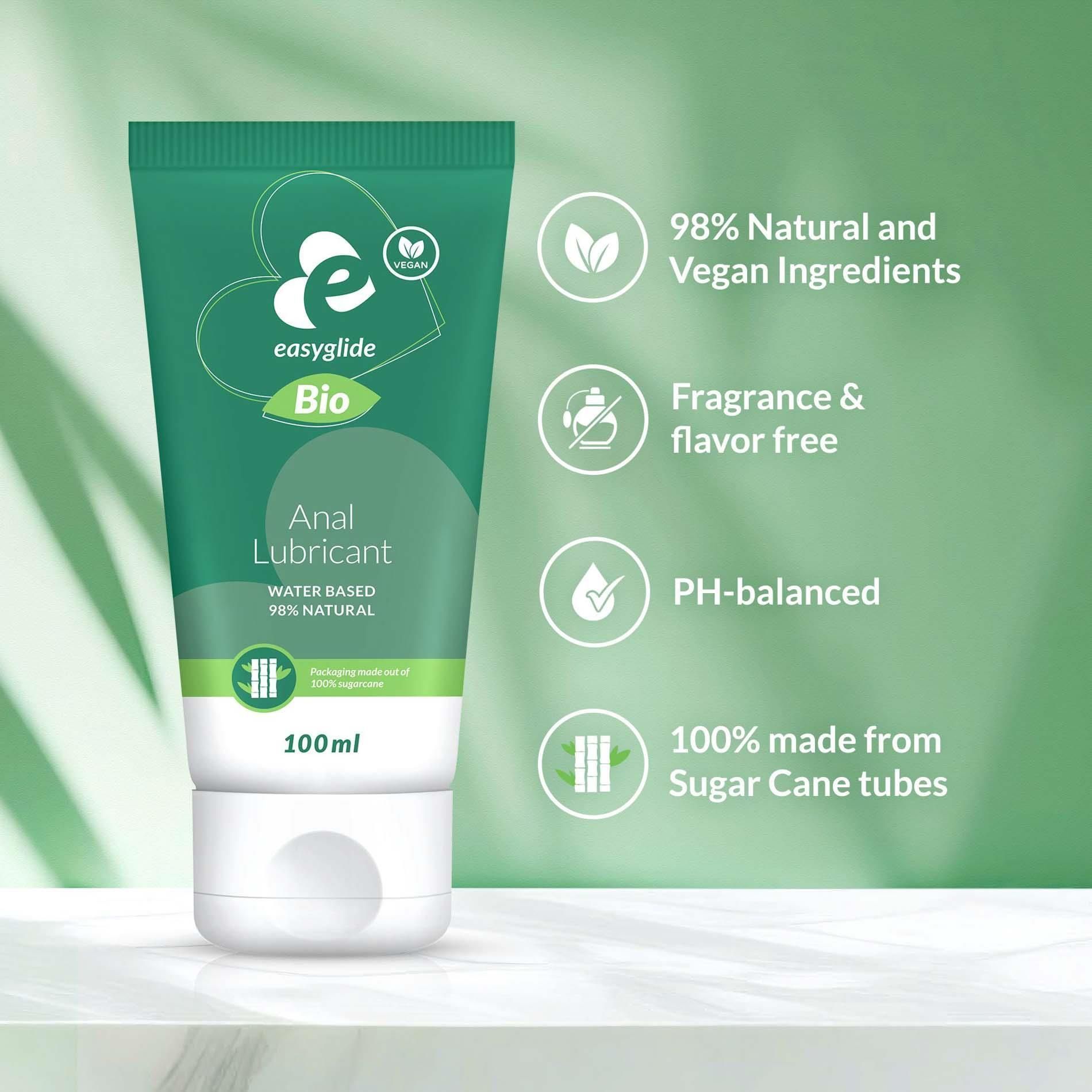 Lubrykant na bazie wody EasyGlide Bio & Natural Anal, 100 ml