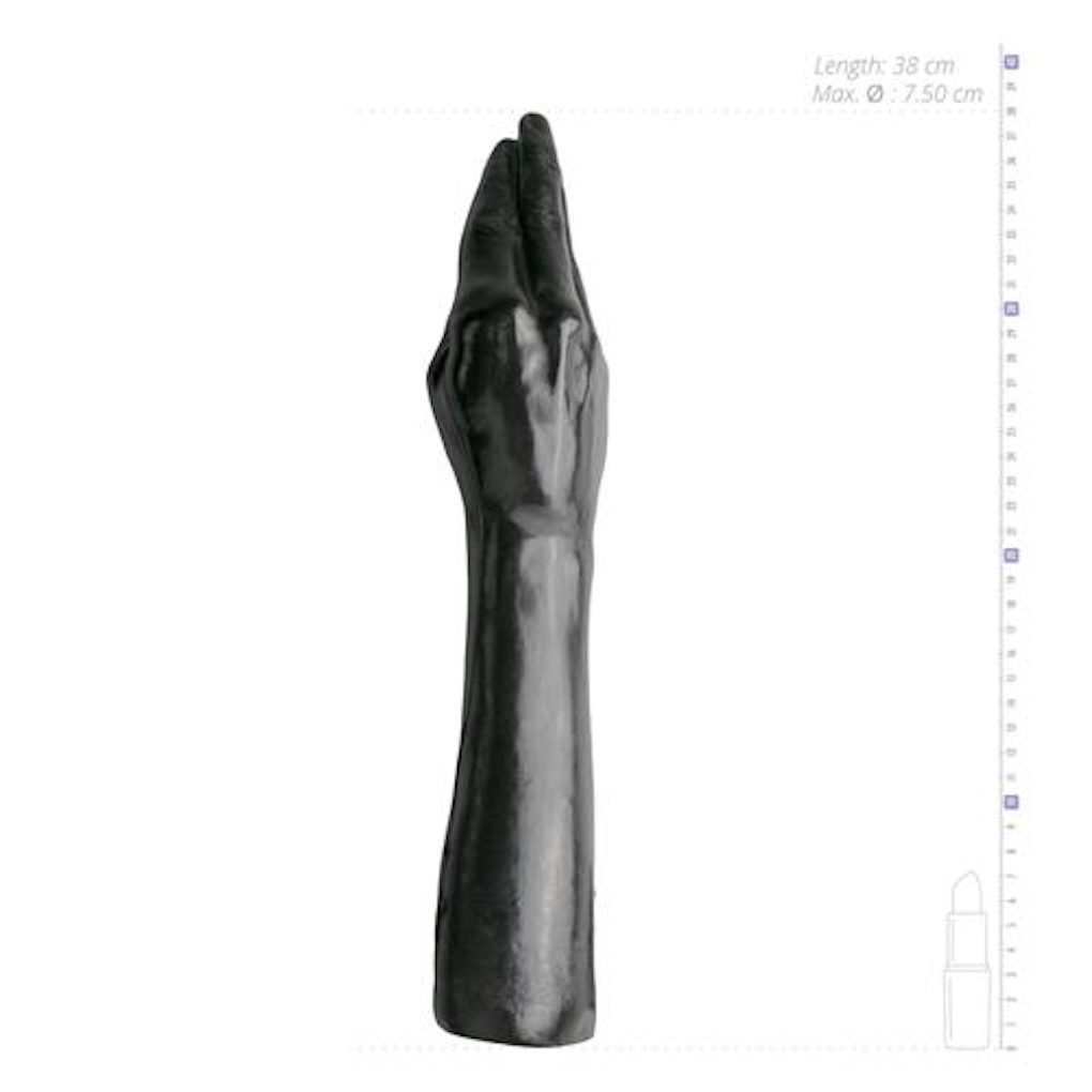 Рука для фистинга All Black Fisting Dildo, 38 cm (черный)