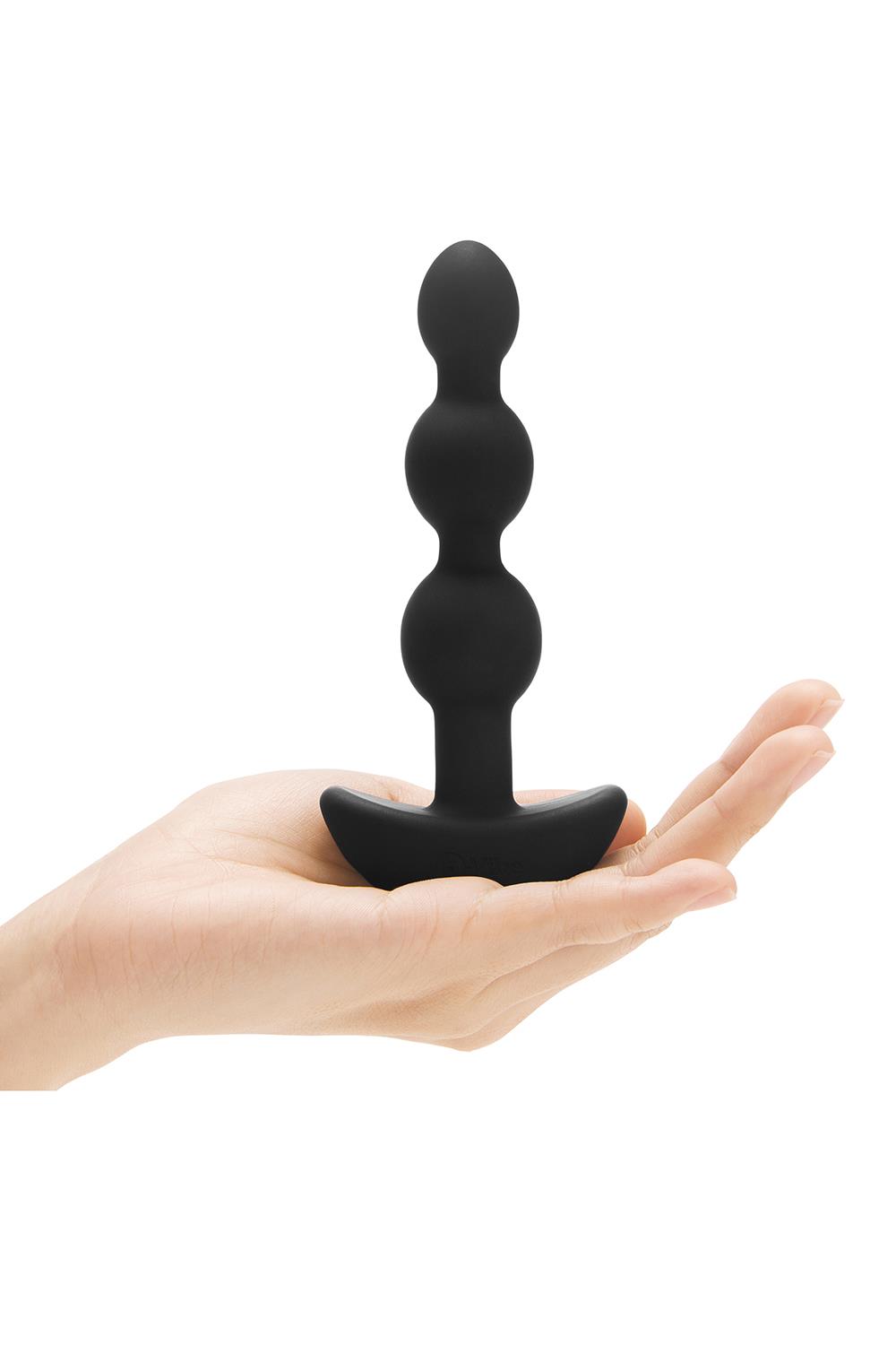 Korek analny B-Vibe Triplet, 13.8 cm (czarny)