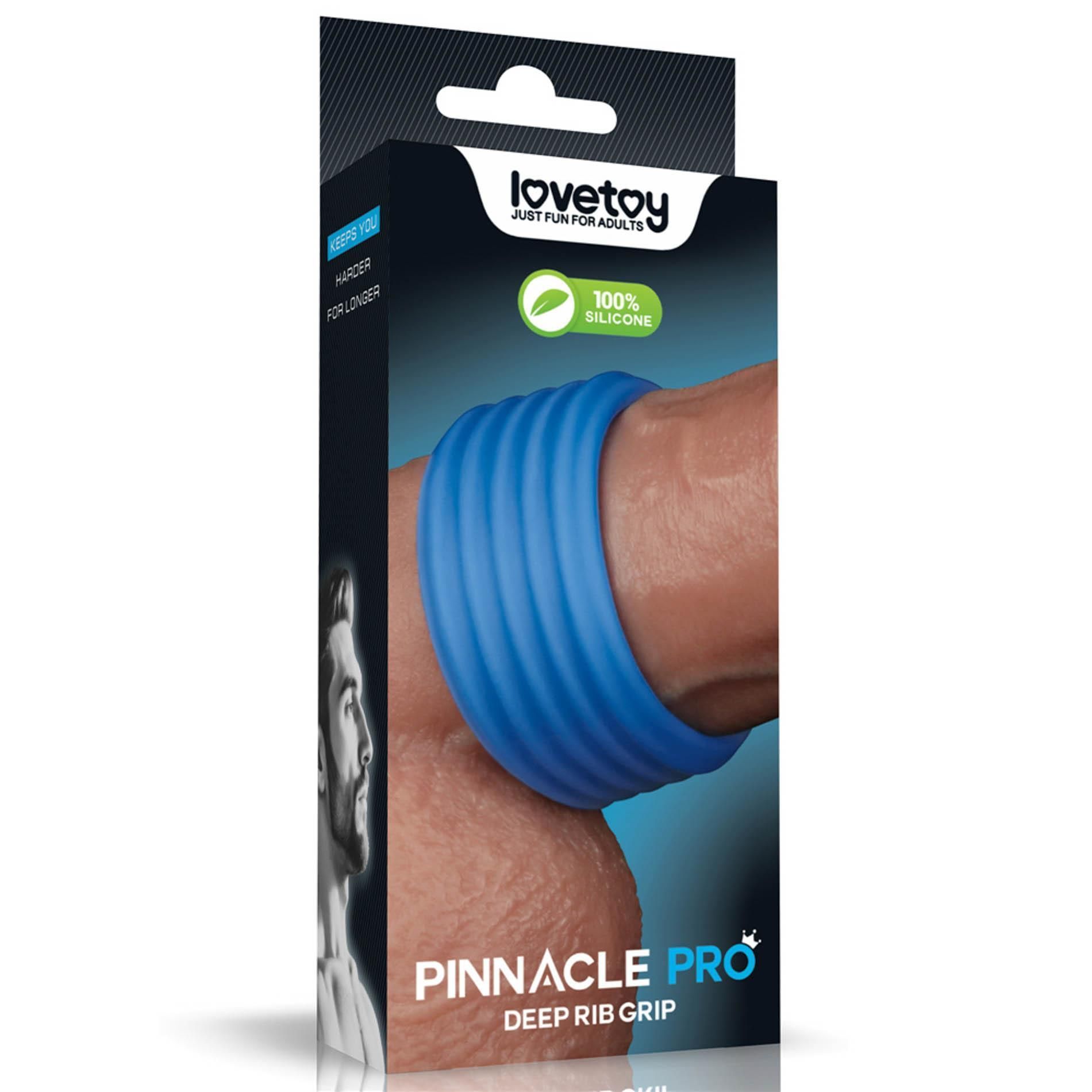 Эрекционное кольцо Lovetoy Pinnacle Pro, 3.5 см (синий)