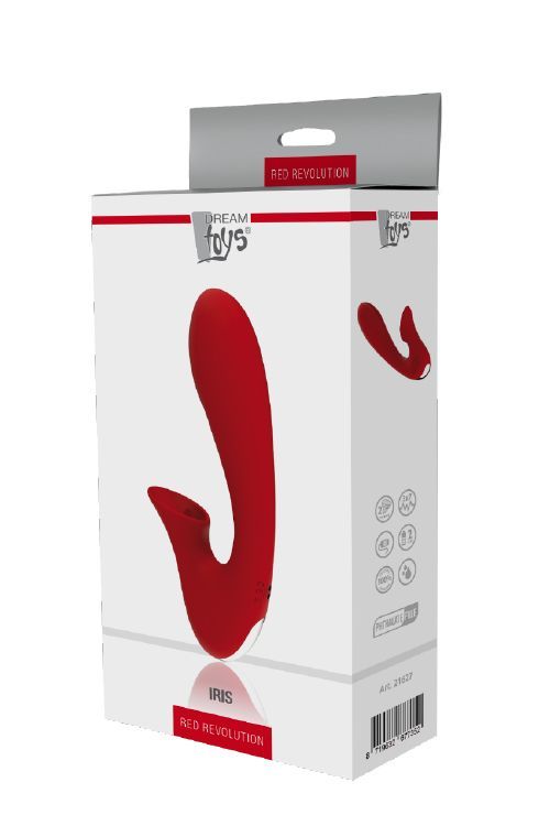 Вибромассажер Dream Toys Revolution Iris, 20 см (красный)