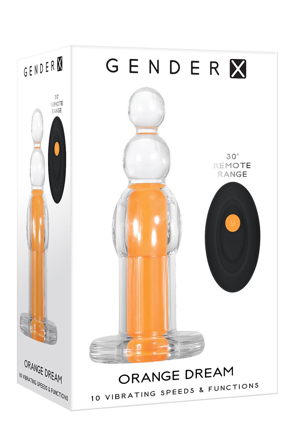 Korek analny Gender X Electric, 12 cm (pomarańczowy)