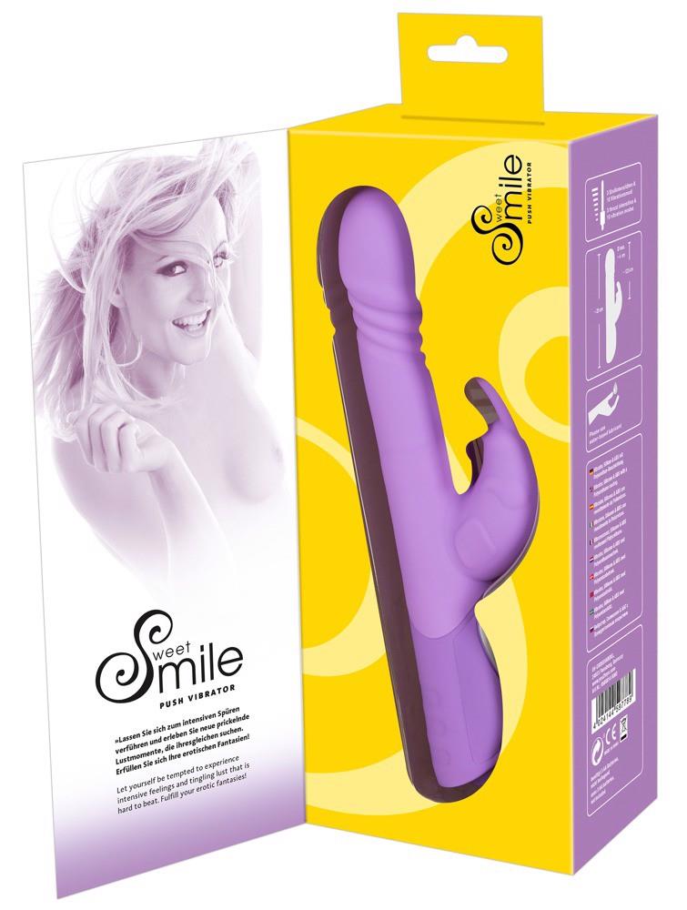 Вибратор-кролик Orion Sweet Smile Push, 25 см (фиолетовый)
