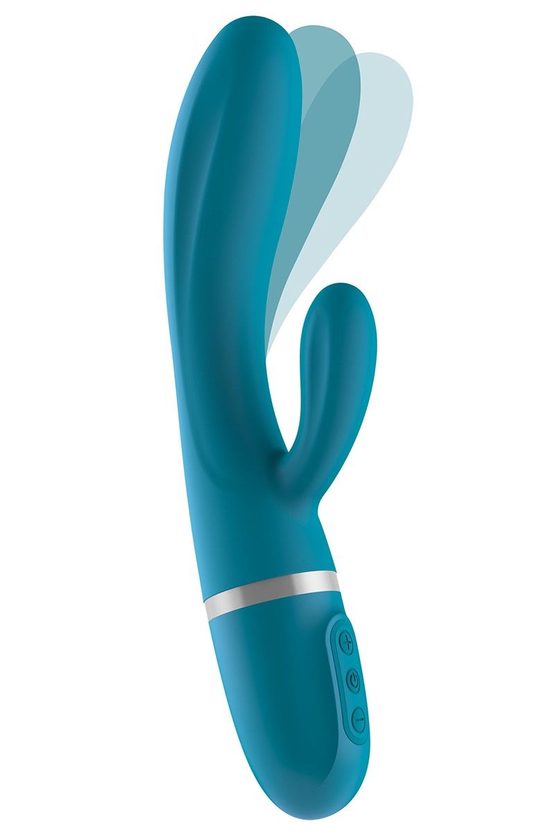 Вибратор-кролик Liebe Pleasure Toys Bend It Plus, 20 см (синий)