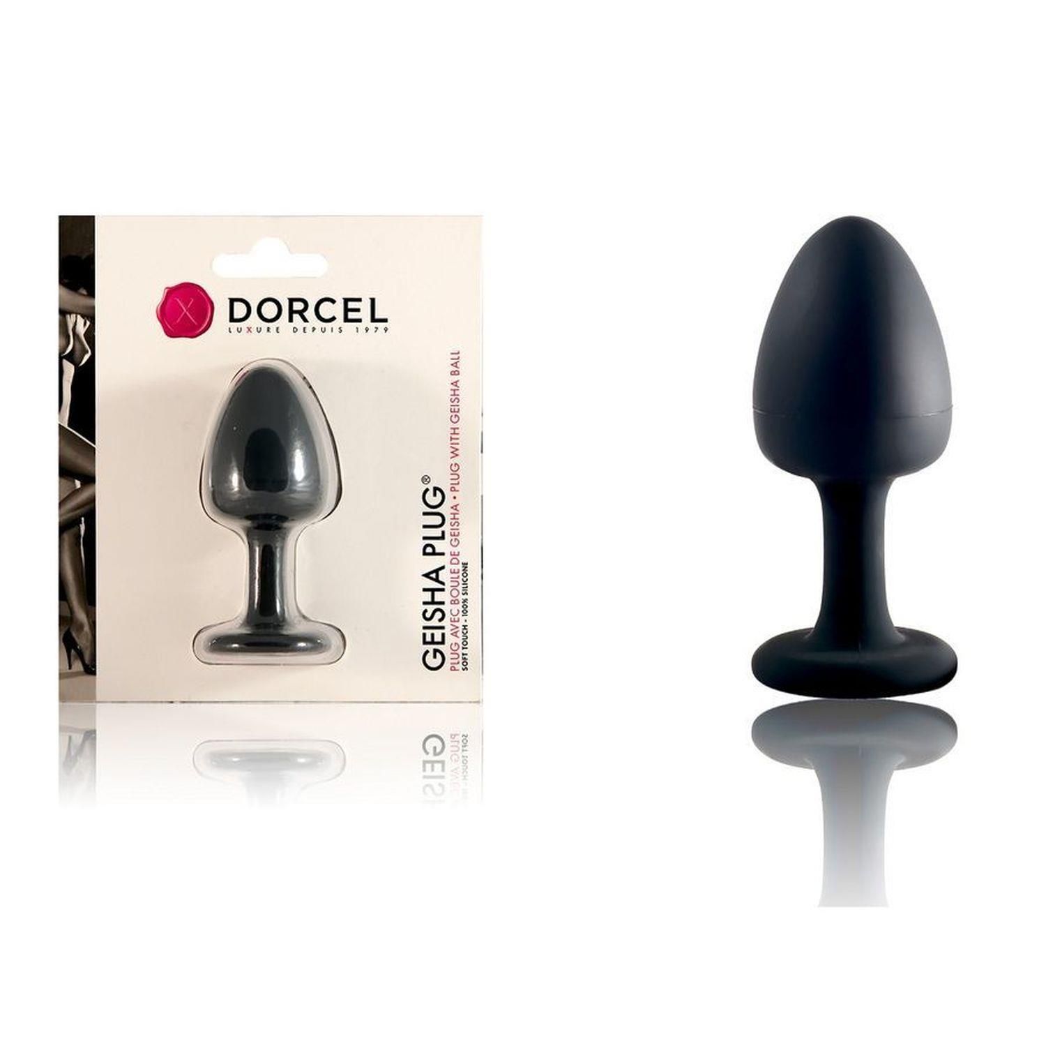 Анальна пробка зі зміщеним центром ваги, Dorcel Geisha, 7,9 см (чорний)
