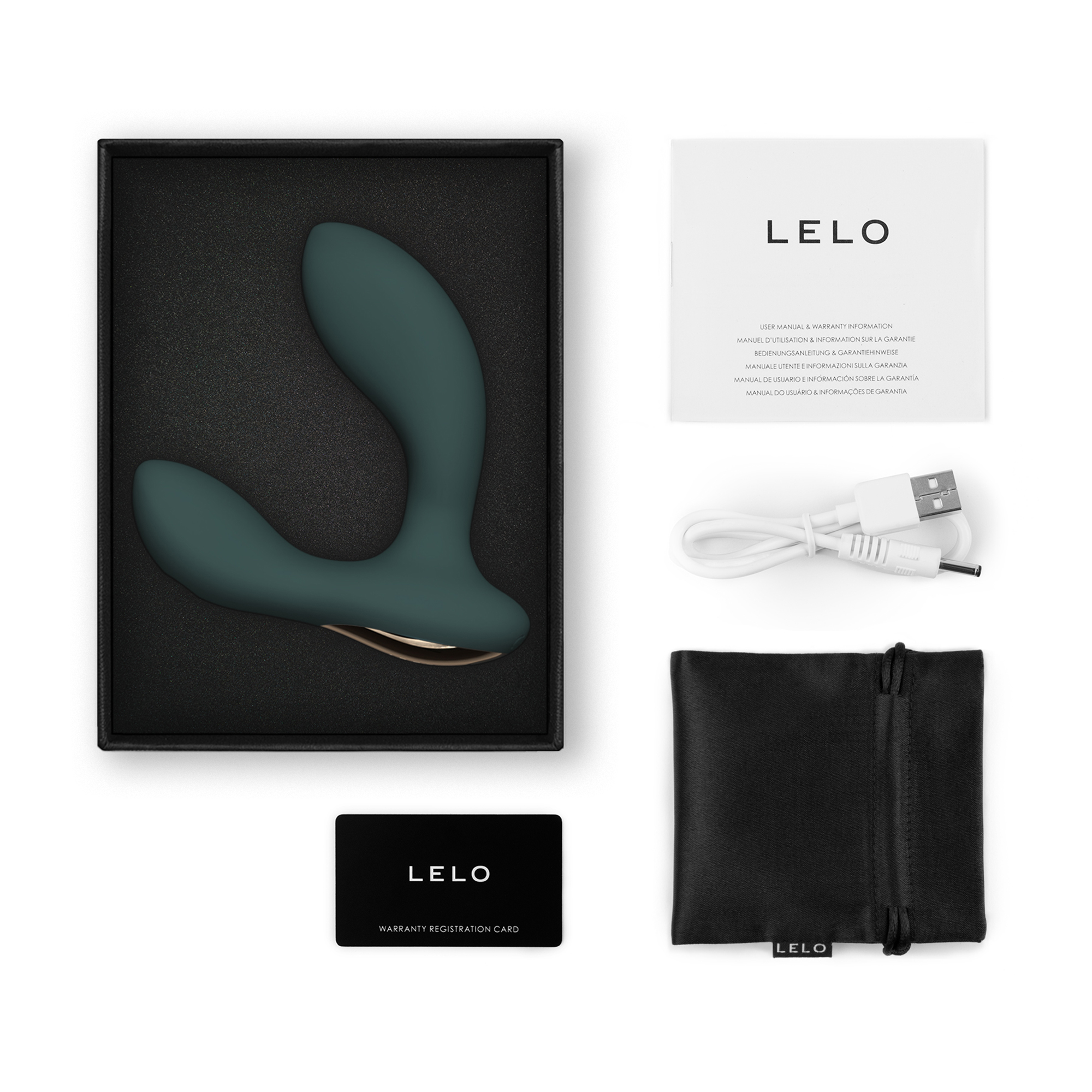 Стимулятор простаты LELO Hugo 2 App, 10,7 см (зеленый)