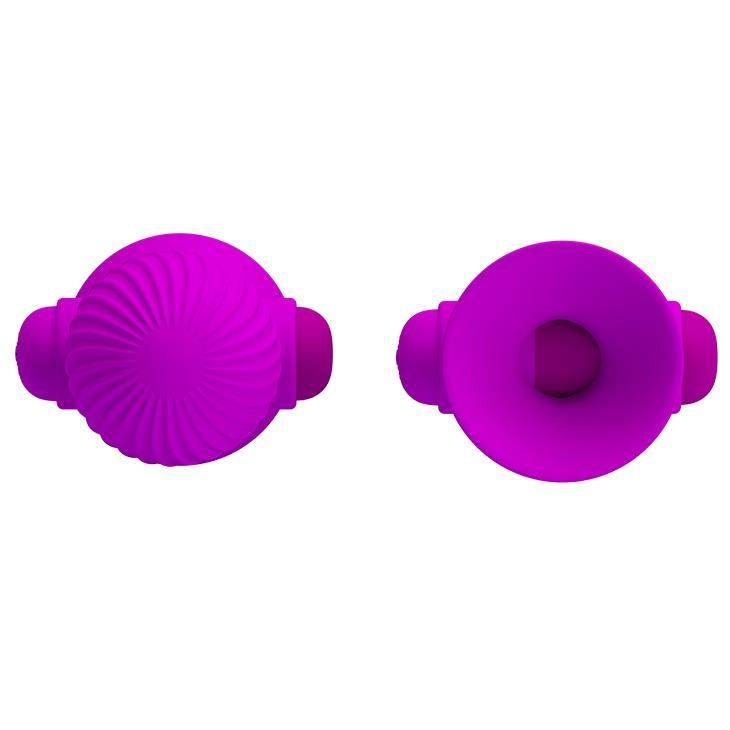 Wibrujące pompki do sutków Pretty Love Nipple Sucker, 7,2 cm (fioletowy)
