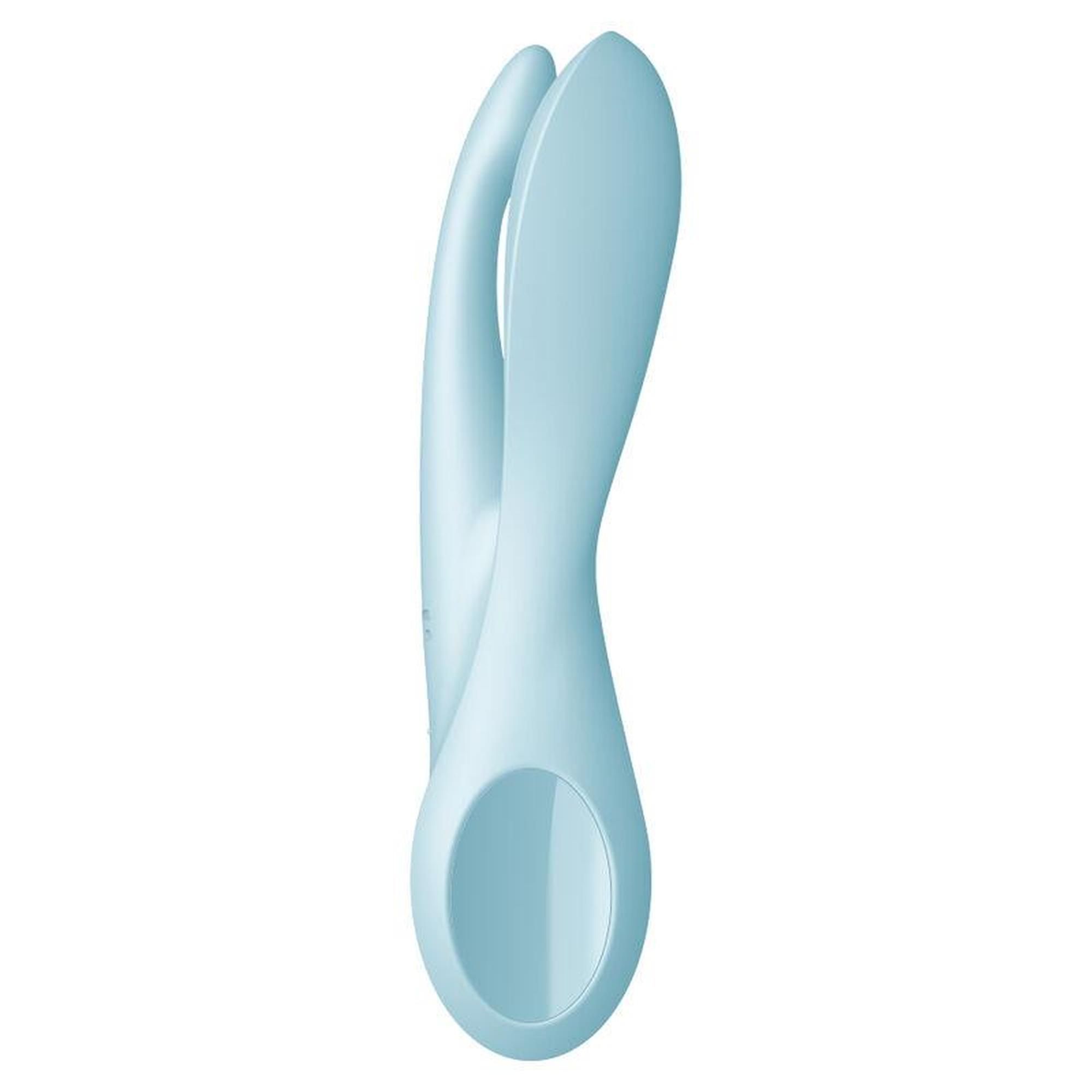 Многофункциональный вибратор Satisfyer Threesome 1, 14 см (голубой)