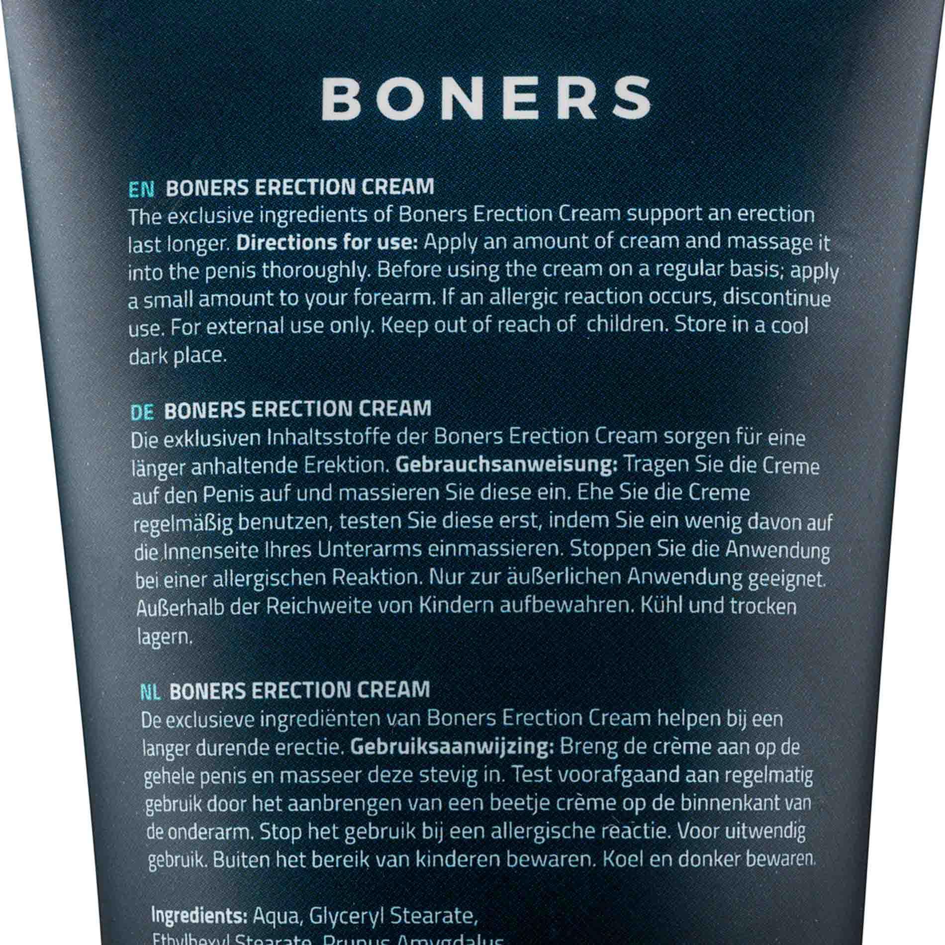 Крем для усиления эрекции Boners Erection Cream, 100 мл