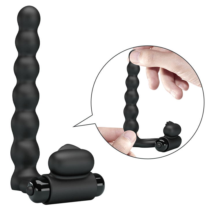 Насадка на пенис с вибрацией и эрекционным кольцом Pretty Love Hercules Penis Sheath III, 15,3 см (черный)
