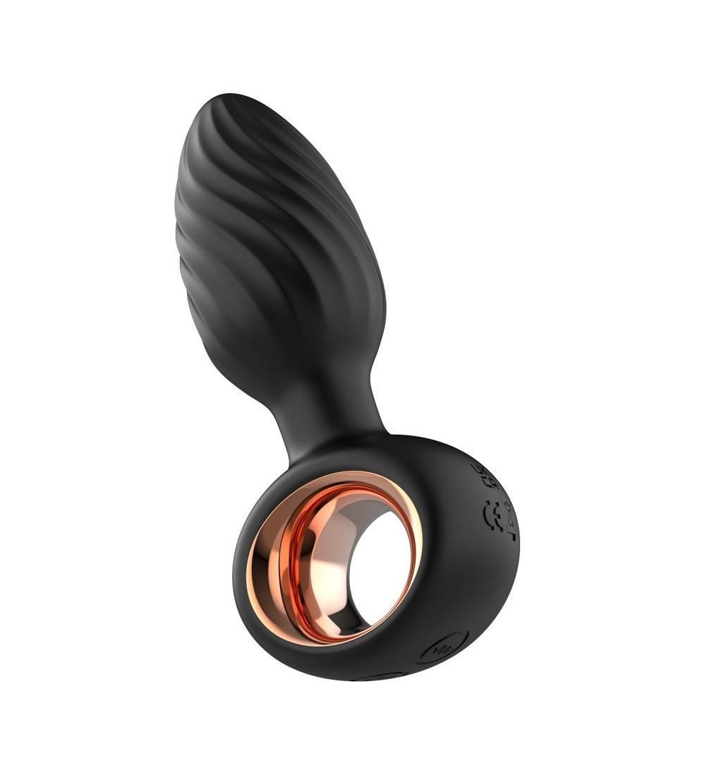 Korek analny B - Series Cute Aisi Rotating Plug, 10.9 cm (czarny)