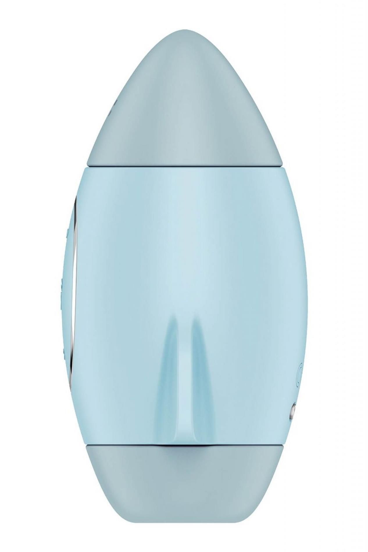 Вакуумний стимулятор клітора з вібрацією Satisfyer Mission Control (блакитний)