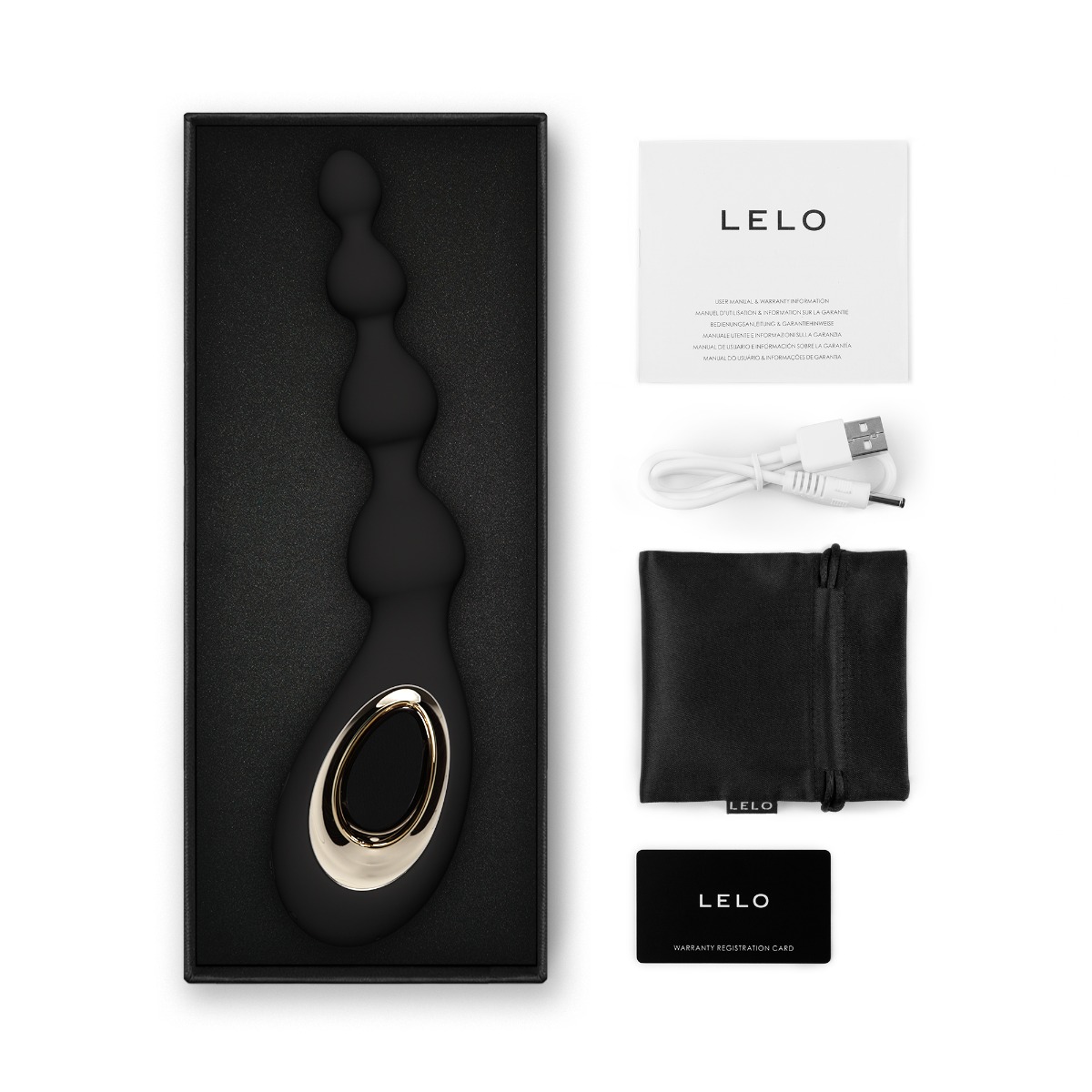 Вибратор Lelo Soraya Beads, 23,4 см (черный)