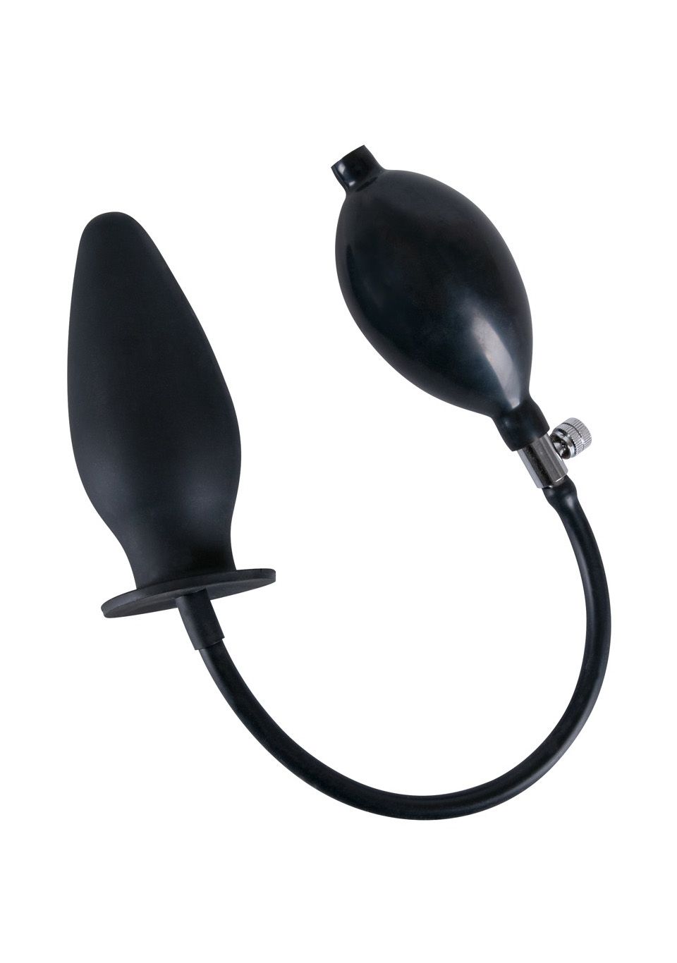 Анальна пробка True Black Inflatable Anal Plug, 11,5 см (чорний)