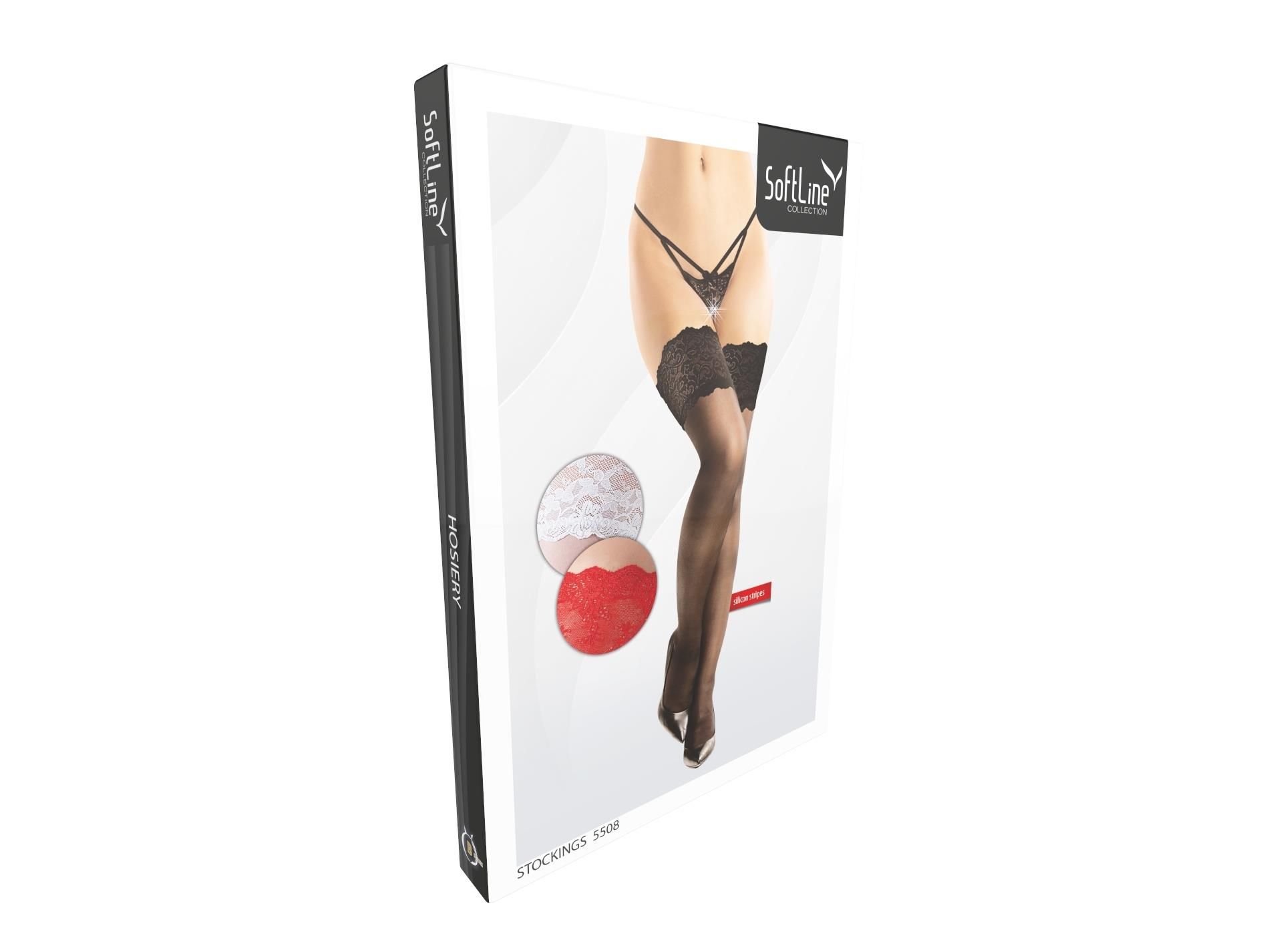 Чулки Softline Stockings 5508, 3 (черный)