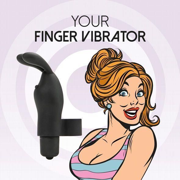Вибратор на палец FeelzToys Magic Finger, 10 см (черный)