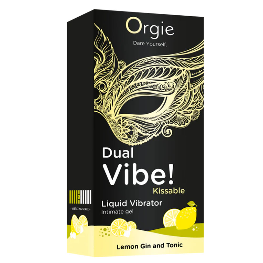 Жидкий вибратор Orgie Dual Vibe! Liquid Vibrator Lemon Gin and Tonic, 15 мл