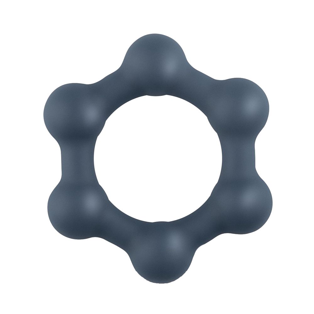 Эрекционное кольцо,Boners Hexagon Cock Ring, 3,8 см (серый)