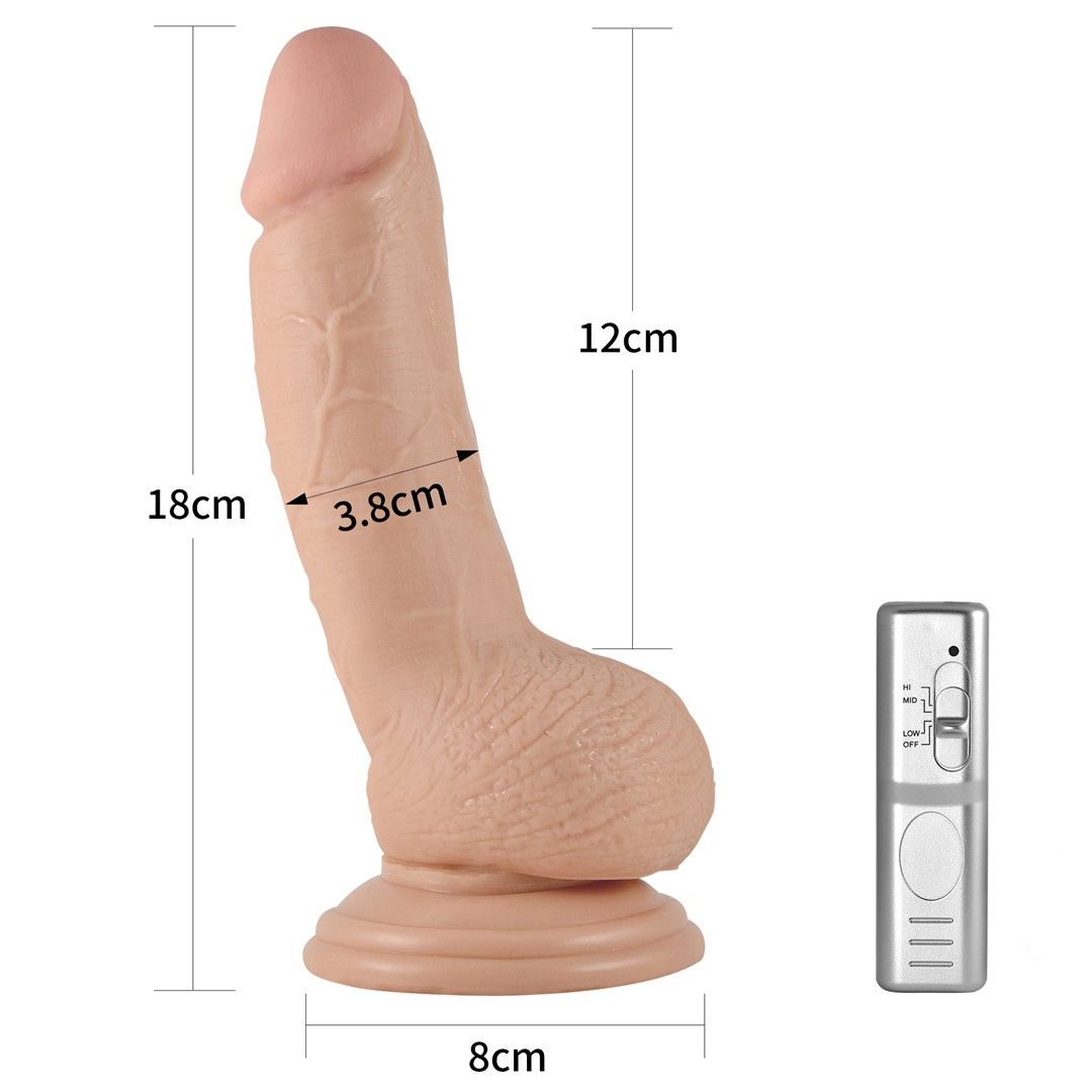 Реалістичний вібратор LoveToy Real Extreme, 17,7 см (тілесний)