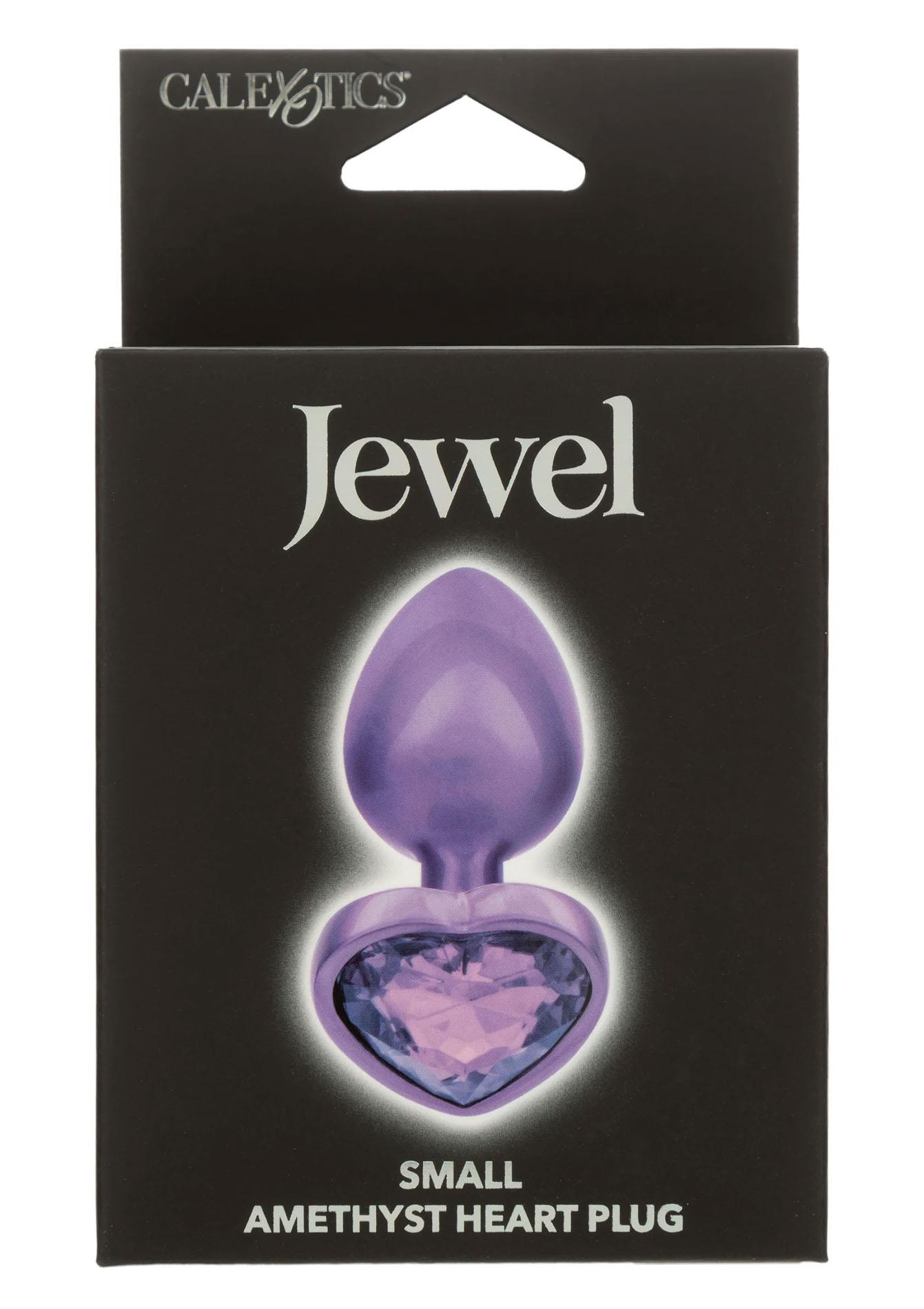 Korek analny  Calexotics Diamond Heart Plug L, 7 cm (fioletowy)