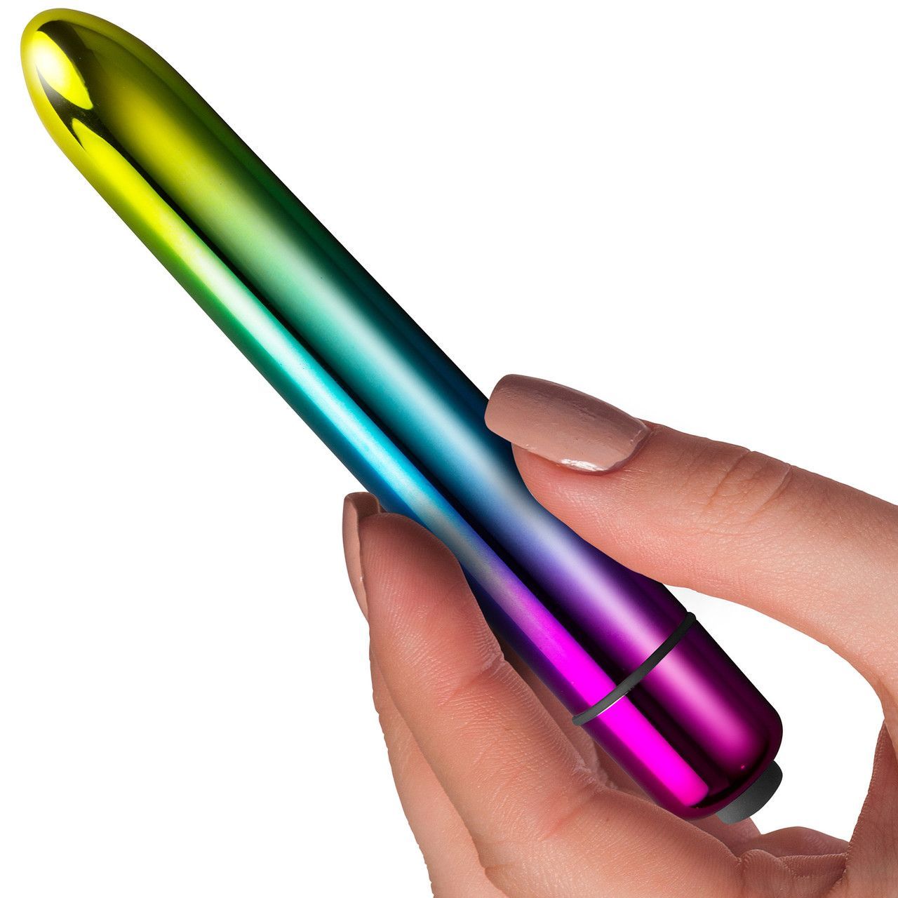 Вибратор Rocks Off Prism Rainbow, 14х2 см (радужный)