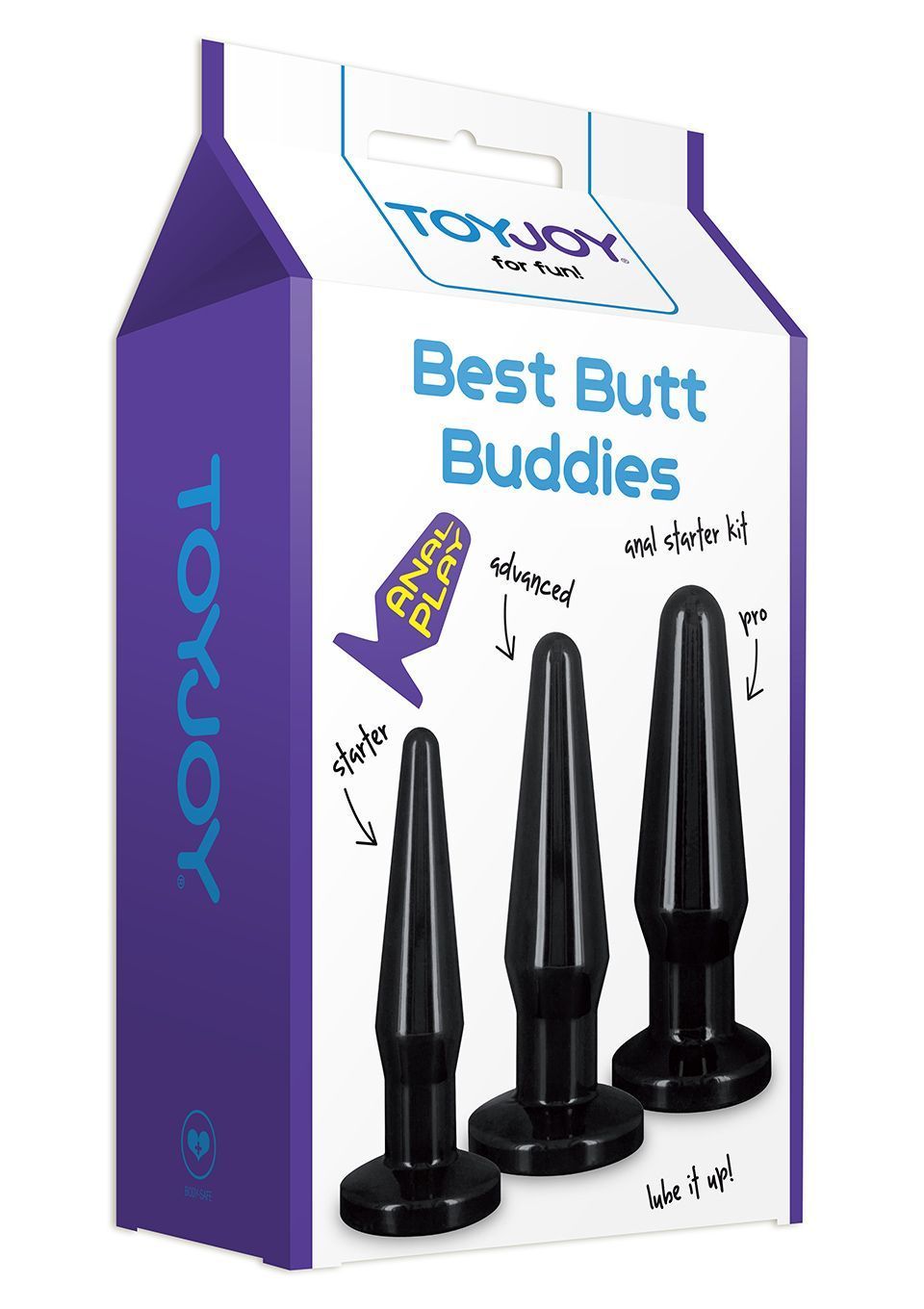 Набір анальних пробок Best Butt Buddies, 3 шт (чорний)